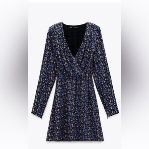 Zara Blue Floral Dress